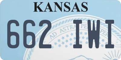 KS license plate 662IWI