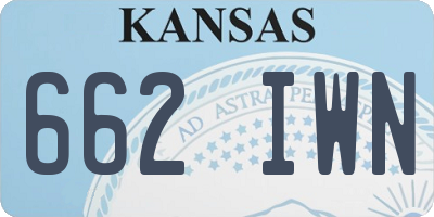 KS license plate 662IWN