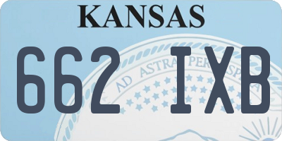 KS license plate 662IXB
