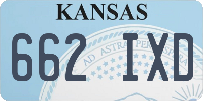 KS license plate 662IXD
