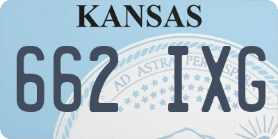 KS license plate 662IXG