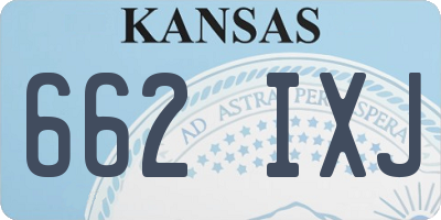 KS license plate 662IXJ
