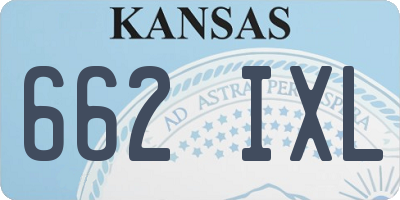 KS license plate 662IXL