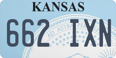 KS license plate 662IXN