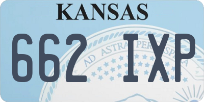 KS license plate 662IXP