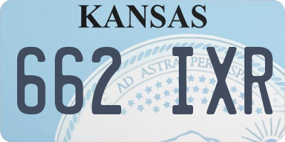 KS license plate 662IXR