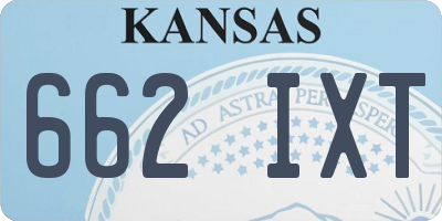 KS license plate 662IXT