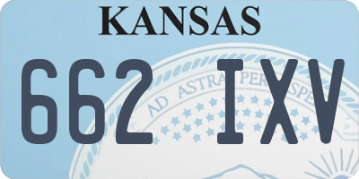 KS license plate 662IXV