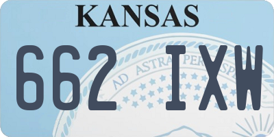 KS license plate 662IXW