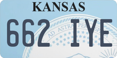 KS license plate 662IYE