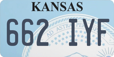 KS license plate 662IYF
