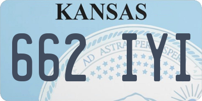 KS license plate 662IYI
