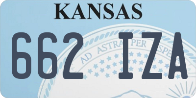 KS license plate 662IZA