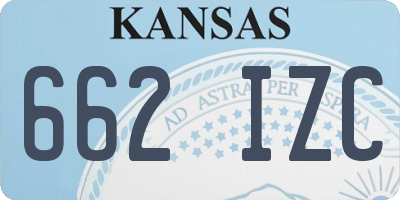 KS license plate 662IZC