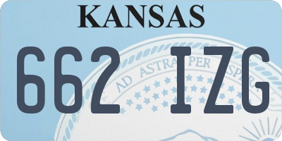 KS license plate 662IZG