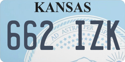 KS license plate 662IZK