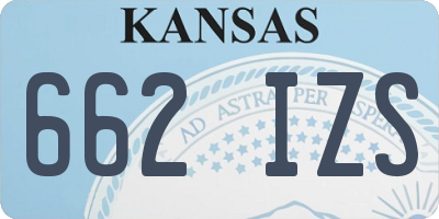 KS license plate 662IZS