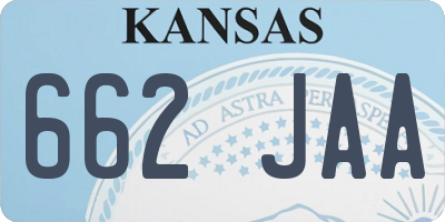 KS license plate 662JAA