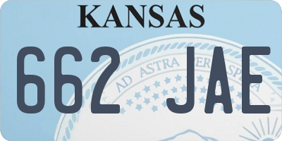 KS license plate 662JAE