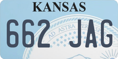 KS license plate 662JAG