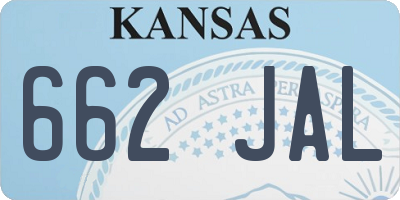 KS license plate 662JAL