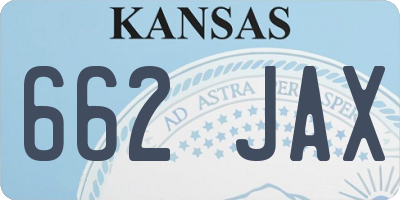 KS license plate 662JAX