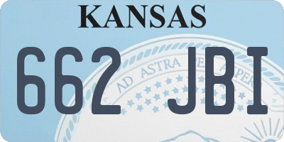 KS license plate 662JBI