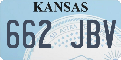 KS license plate 662JBV