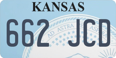 KS license plate 662JCD