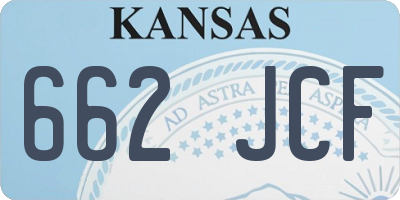 KS license plate 662JCF