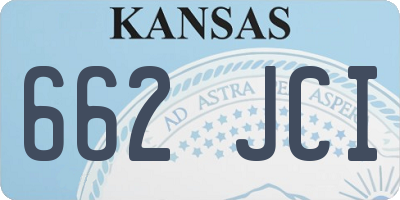 KS license plate 662JCI