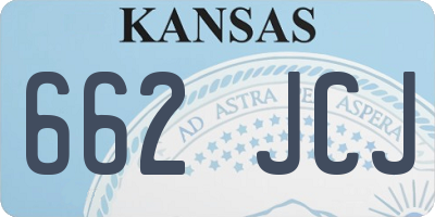 KS license plate 662JCJ