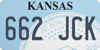 KS license plate 662JCK