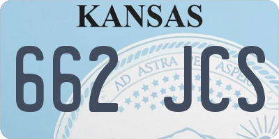 KS license plate 662JCS