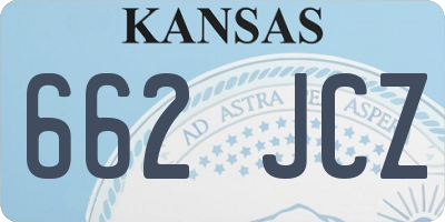 KS license plate 662JCZ