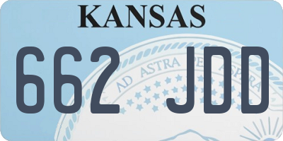 KS license plate 662JDD