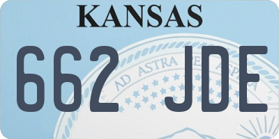 KS license plate 662JDE