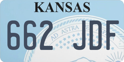 KS license plate 662JDF