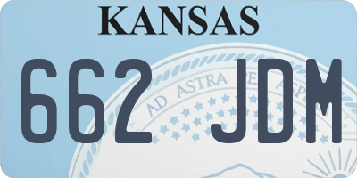 KS license plate 662JDM