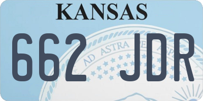 KS license plate 662JDR