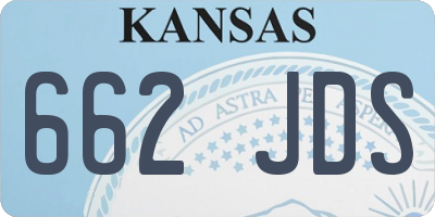 KS license plate 662JDS