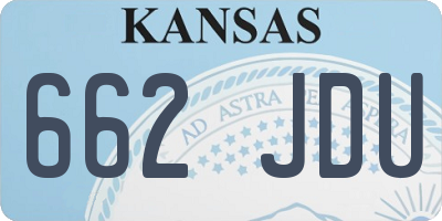 KS license plate 662JDU