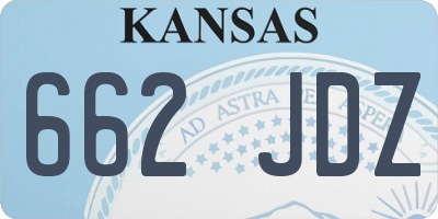 KS license plate 662JDZ