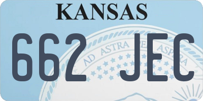 KS license plate 662JEC