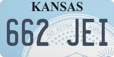 KS license plate 662JEI