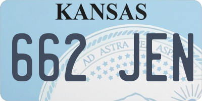 KS license plate 662JEN
