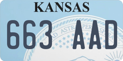 KS license plate 663AAD