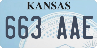 KS license plate 663AAE