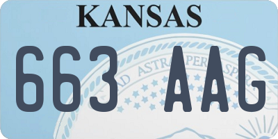 KS license plate 663AAG