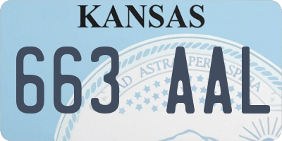 KS license plate 663AAL